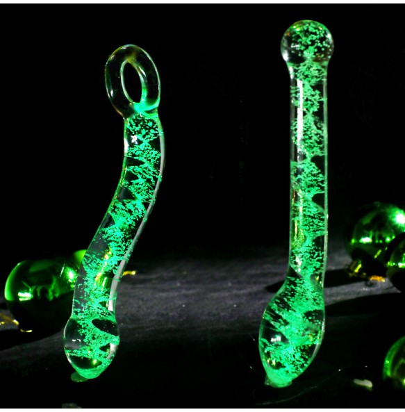 MizzZee - Glow In The Dark Galaxy Crystal Dildo (Pull Ring Model)